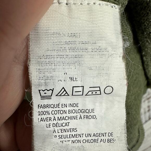 Womens Prana Olive Green Cotton Pullover Lightweight Crewneck Sweater Sz XS - Picture 6 of 6